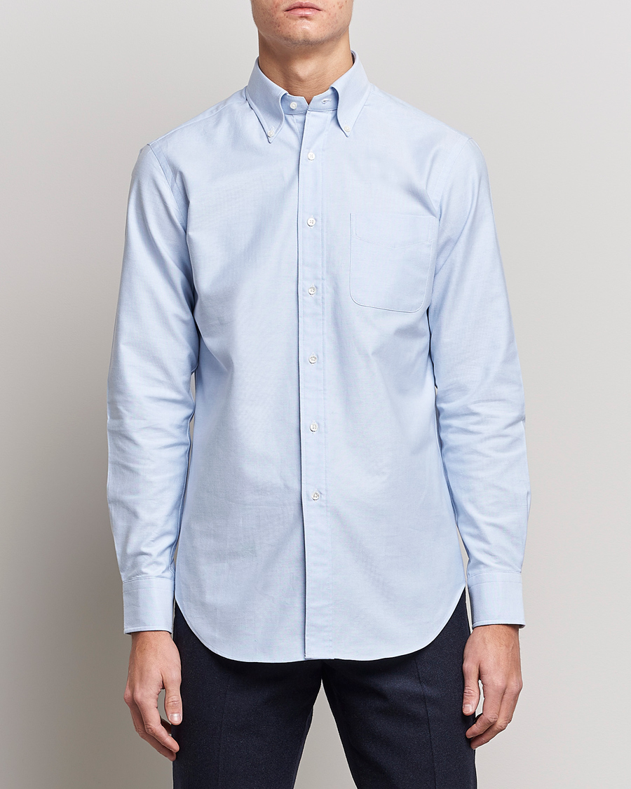 Herre | | Kamakura Shirts | Slim Fit Oxford BD Shirt Light Blue