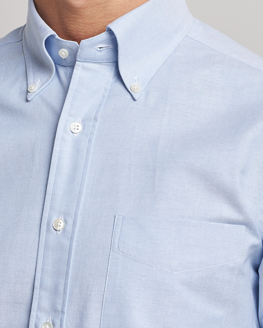 Herre | Skjorter | Kamakura Shirts | Slim Fit Oxford BD Shirt Light Blue