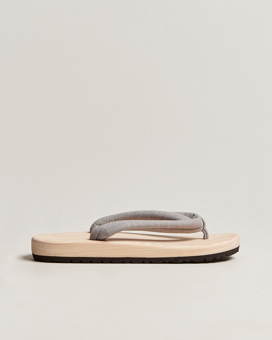 Herre | Sandaler og tøfler | Beams Japan | Wooden Geta Sandals Light Grey