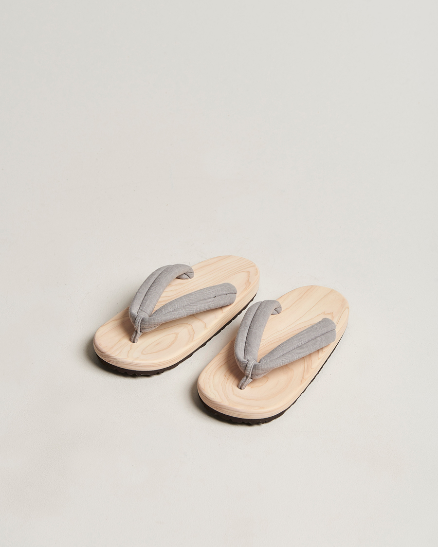 Herre | Sandaler og tøfler | Beams Japan | Wooden Geta Sandals Light Grey