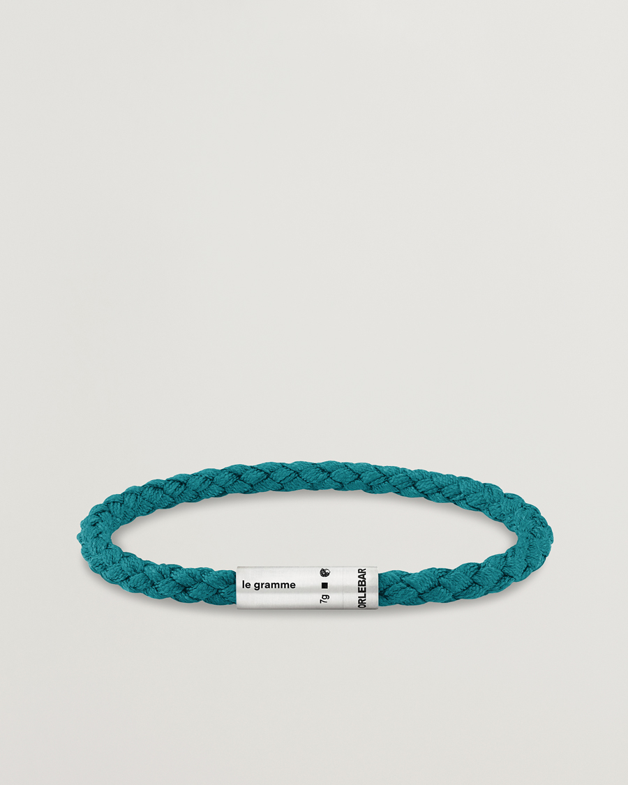 Herre | Smykker | LE GRAMME | x Orlebar Brown Nato Bracelet Navy/Teal