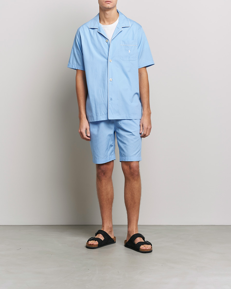Herre | Pyjamaser og badekåper | Polo Ralph Lauren | Cotton Short Pyajama Set Solid Austin Blue