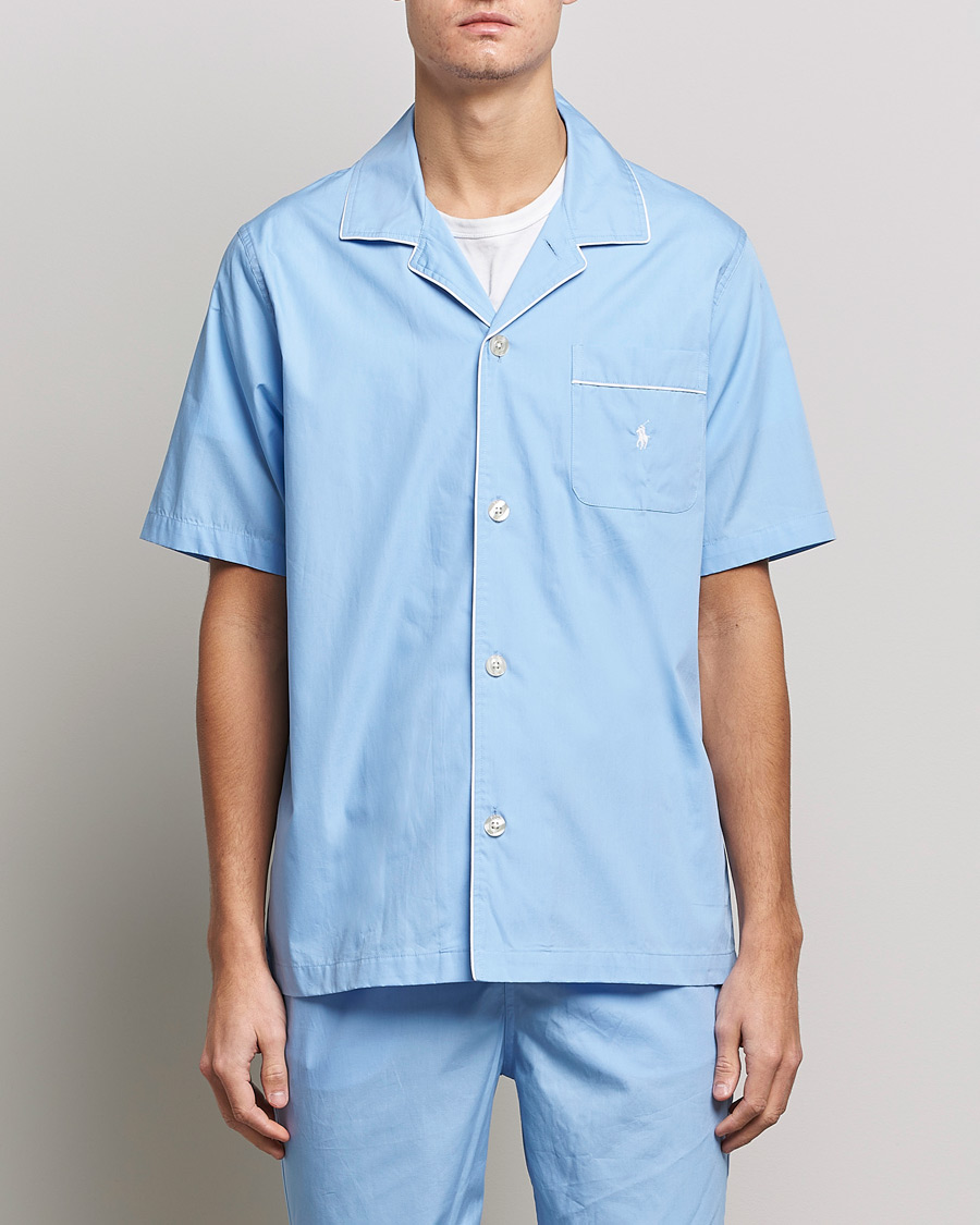 Herre | World of Ralph Lauren | Polo Ralph Lauren | Cotton Short Pyajama Set Solid Austin Blue