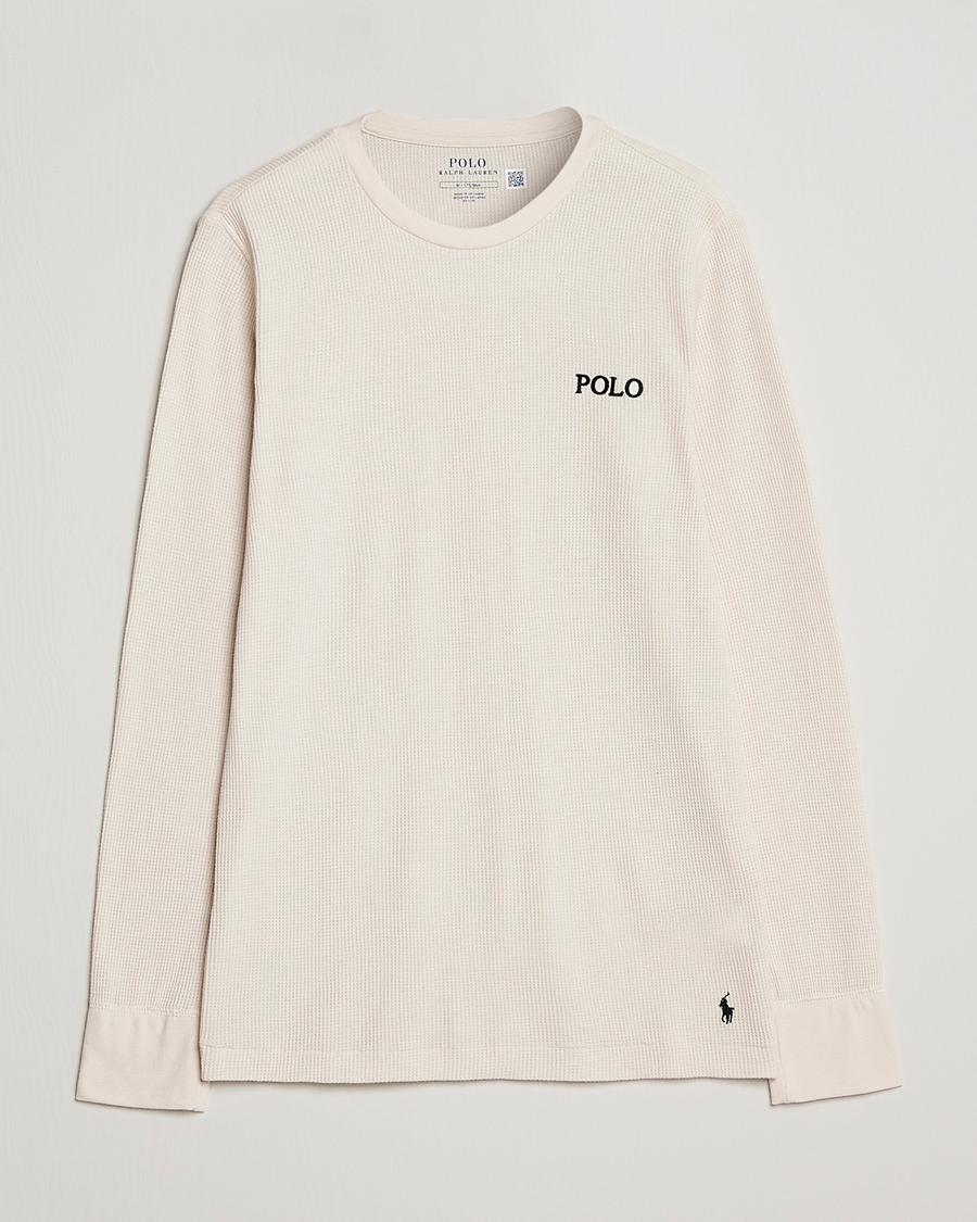 Herre | T-Shirts | Polo Ralph Lauren | Waffle Long Sleeve Crew Neck Guide Cream