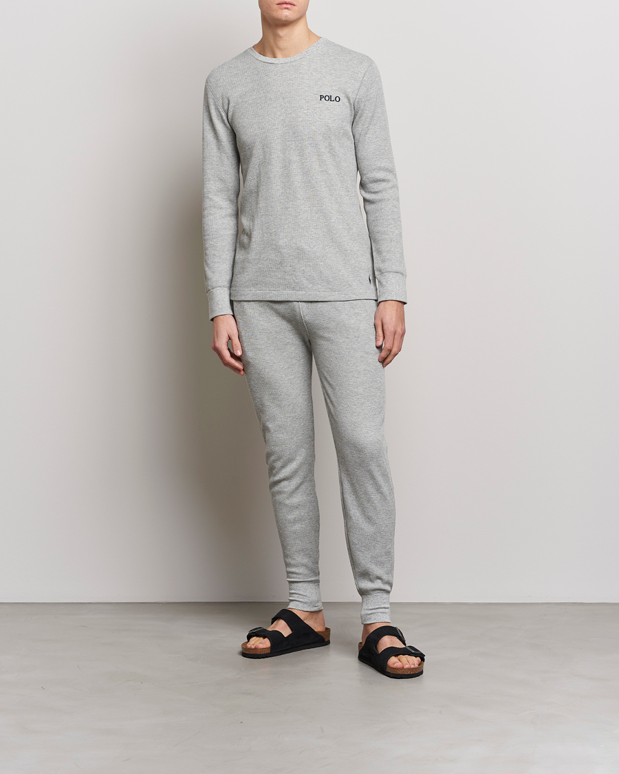Herre | T-Shirts | Polo Ralph Lauren | Waffle Long Sleeve Crew Neck Andover Heather