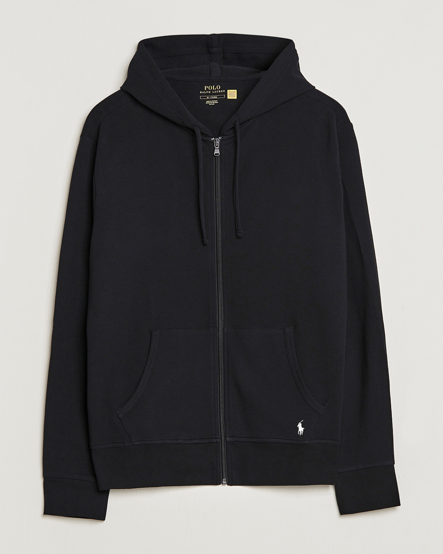 Herre | Gensere | Polo Ralph Lauren | Cotton Jersey Long Sleeve Hoodie Polo Black