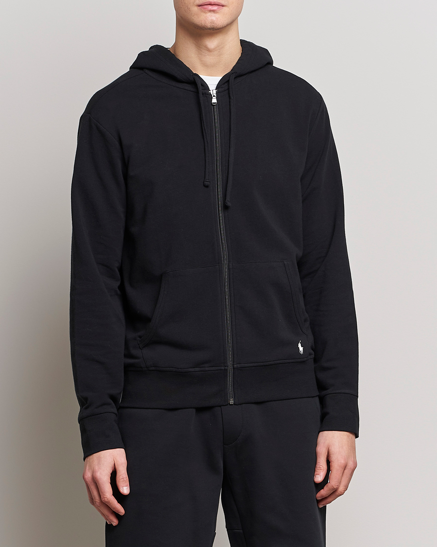 Herre | Gensere | Polo Ralph Lauren | Cotton Jersey Long Sleeve Hoodie Polo Black