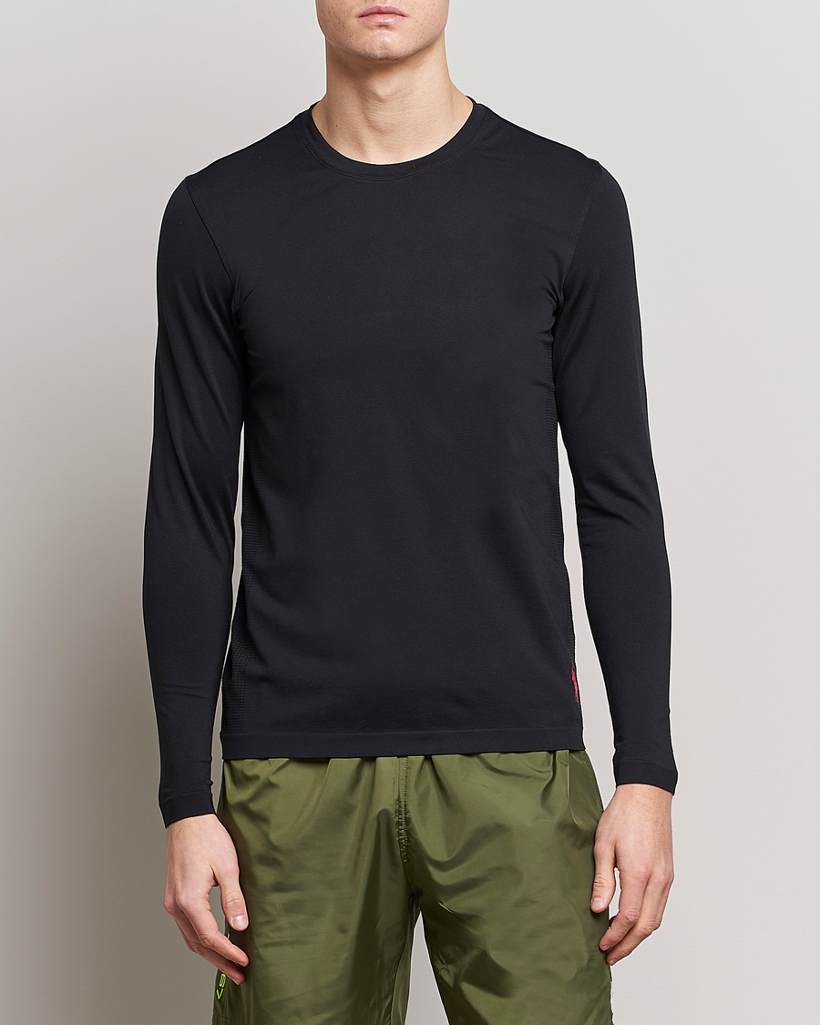 Herre | Langermede t-shirts | Polo Ralph Lauren | Performance Seamless Long Sleeve Tee Polo Black