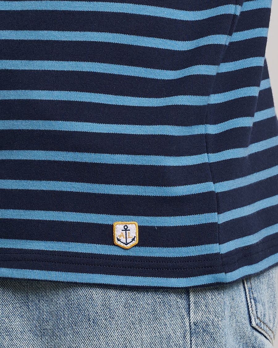 Herre | T-Shirts | Armor-lux | Houat Héritage Stripe Longsleeve T-shirt Marine Deep/St Lo