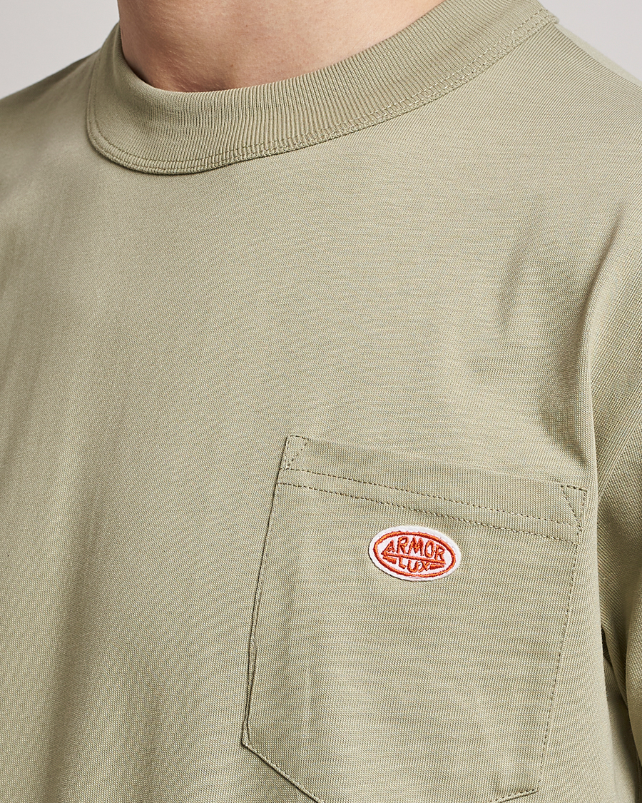 Herre | T-Shirts | Armor-lux | Callac Pocket T-Shirt Argile