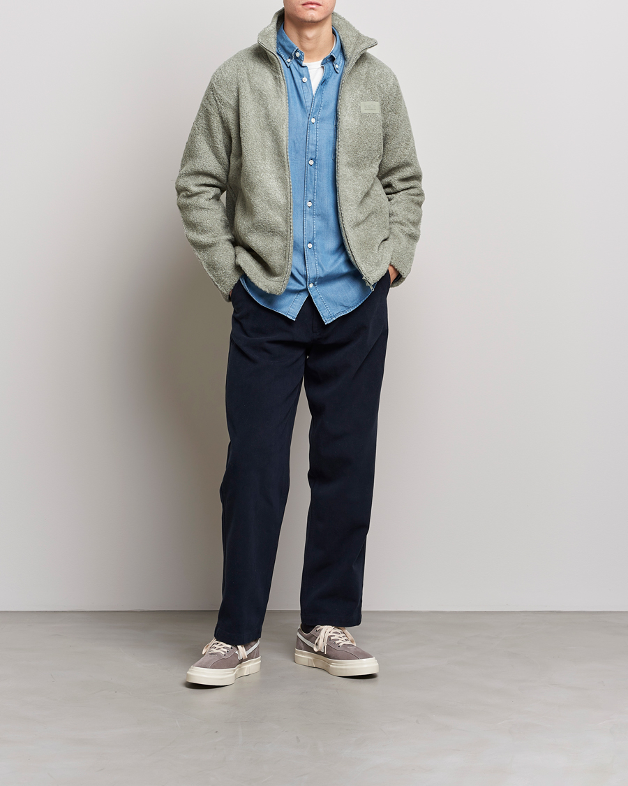 Herre | Gensere | NN07 | Nil Pile Full Zip Jacket Forest Mint