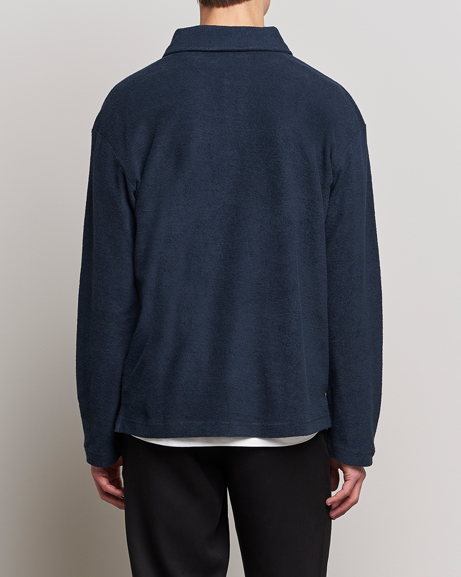 Herre | Gensere | NN07 | Joey Terry Long Sleeve Polo Navy Blue