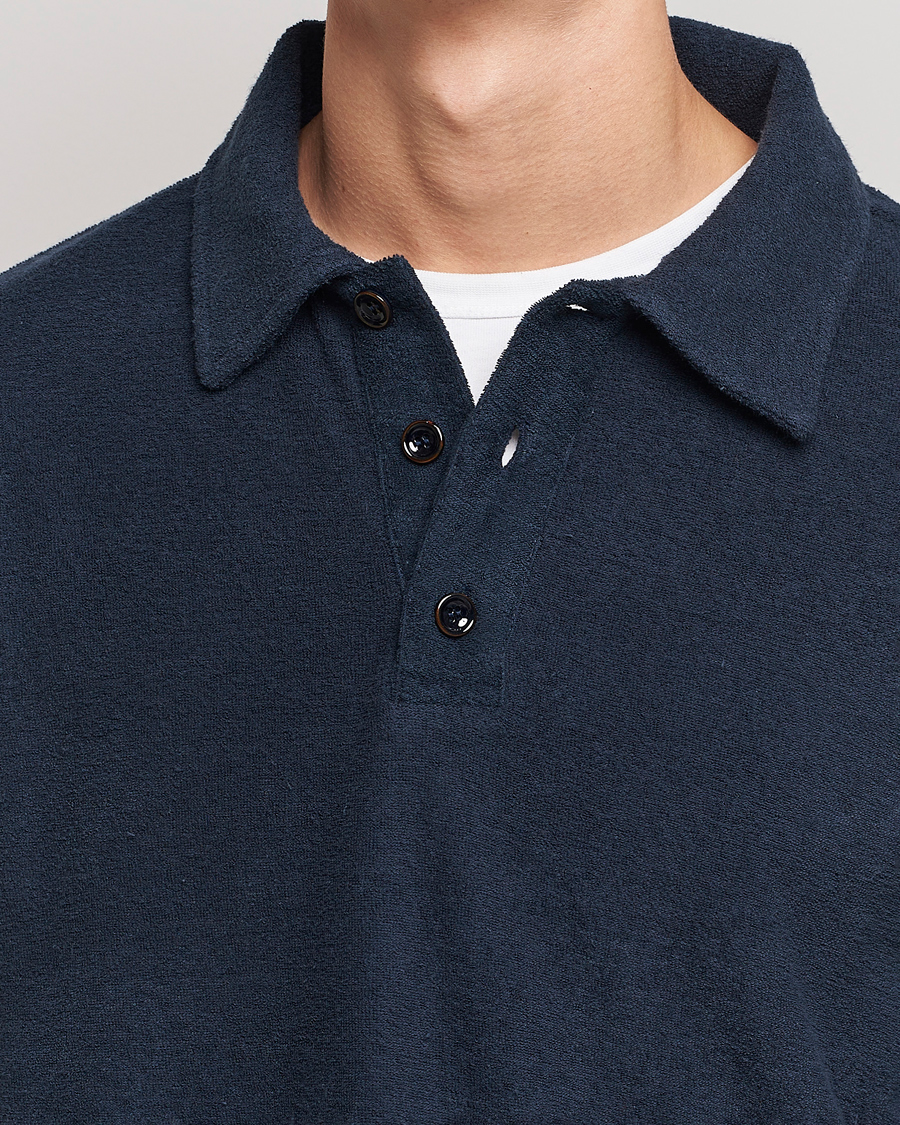 Herre | Gensere | NN07 | Joey Terry Long Sleeve Polo Navy Blue