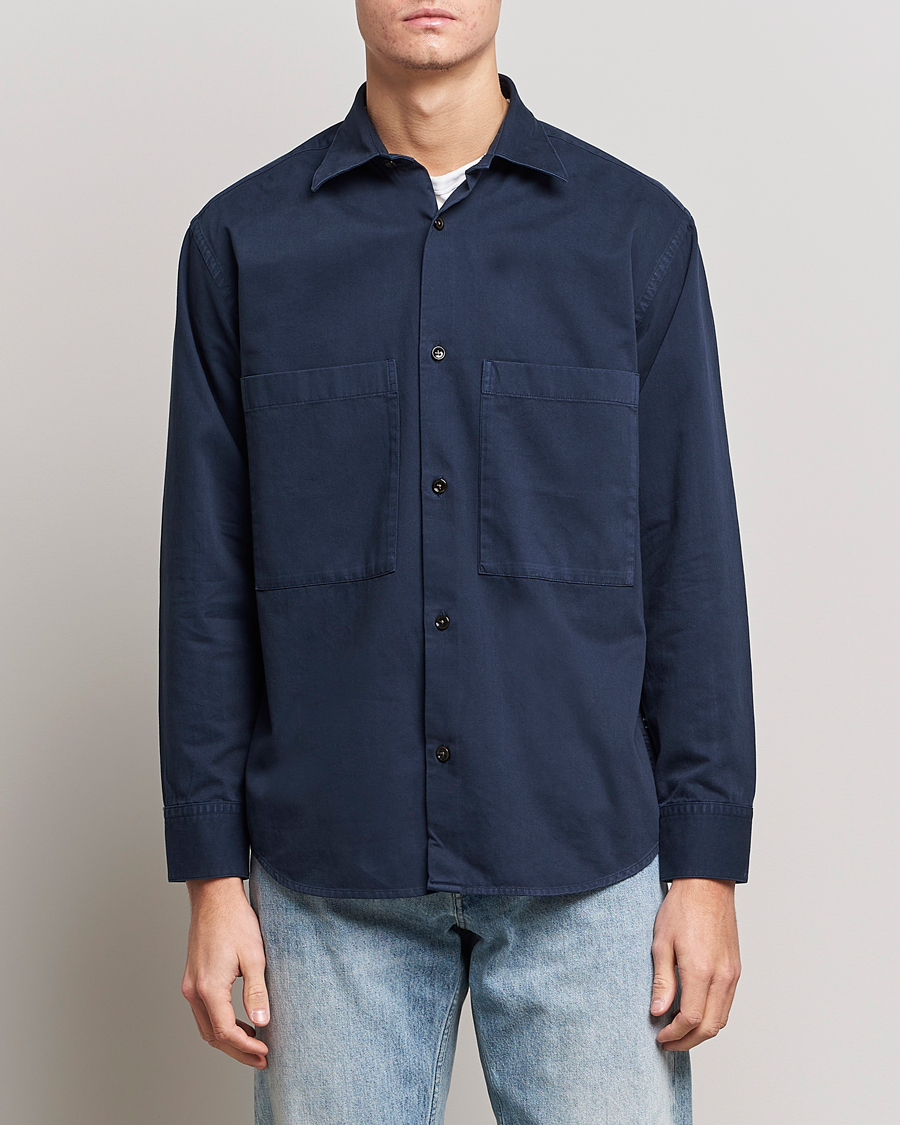 Herre | Skjortejakke | NN07 | Freddy Pocket Overshirt Navy Blue