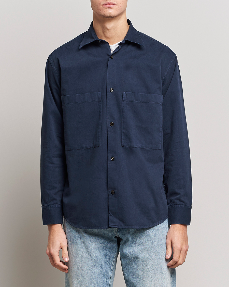 Herre | Skjorter | NN07 | Freddy Pocket Overshirt Navy Blue