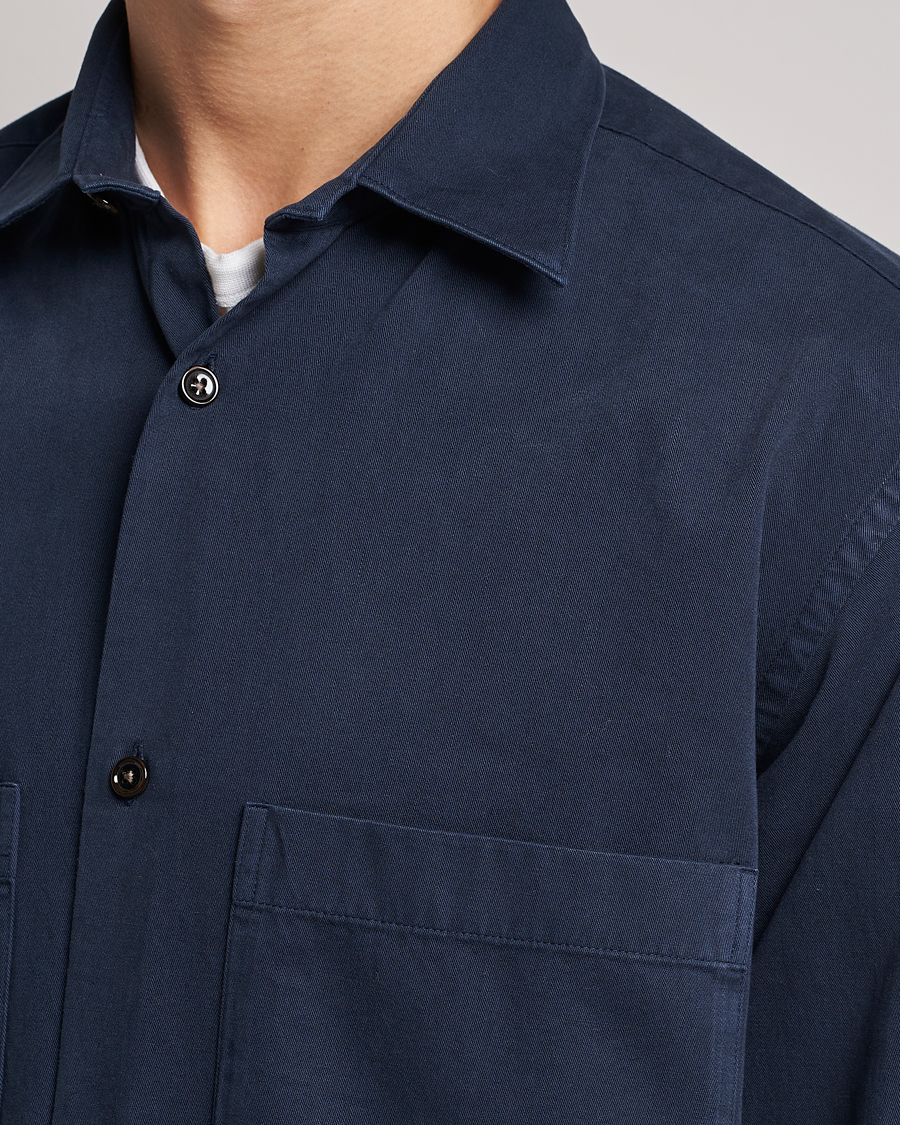 Herre | Skjorter | NN07 | Freddy Pocket Overshirt Navy Blue