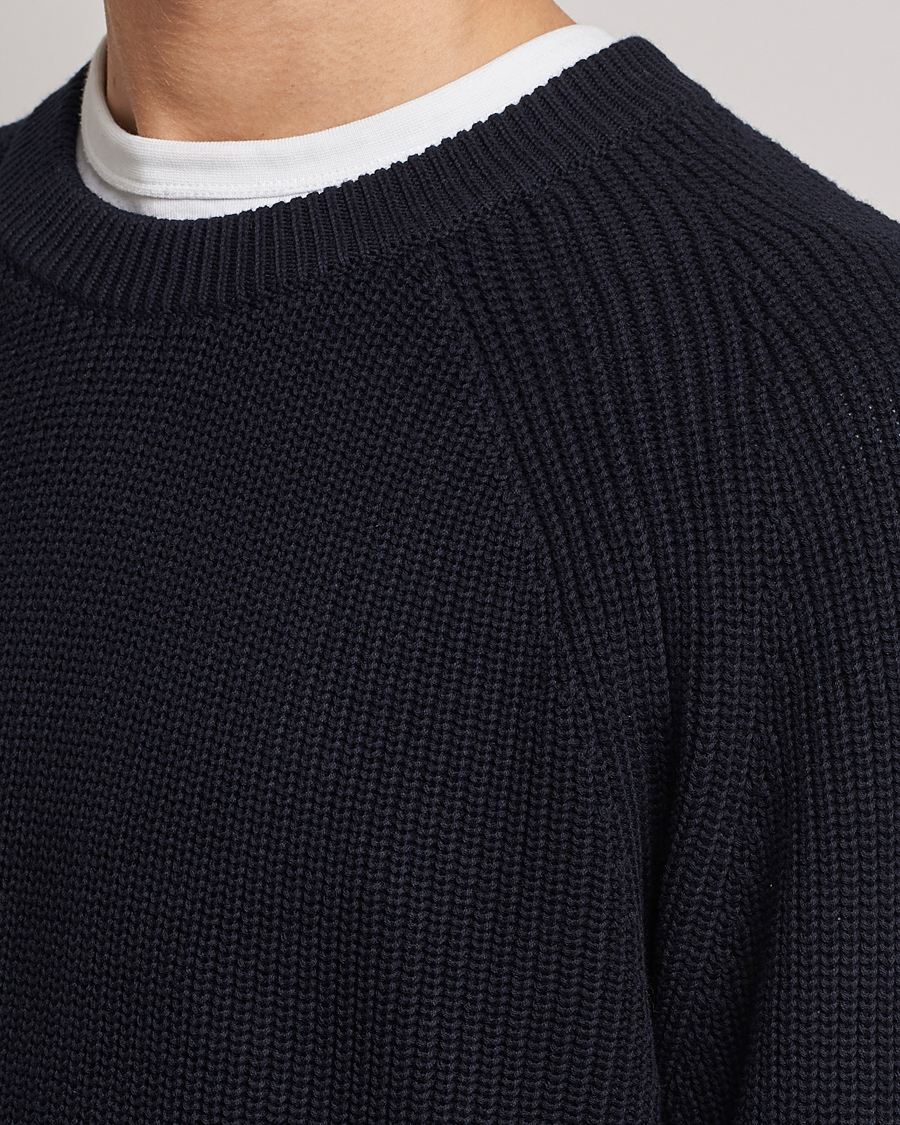 Herre | Gensere | NN07 | Jacobo Organic Cotton Knitted Sweater Navy