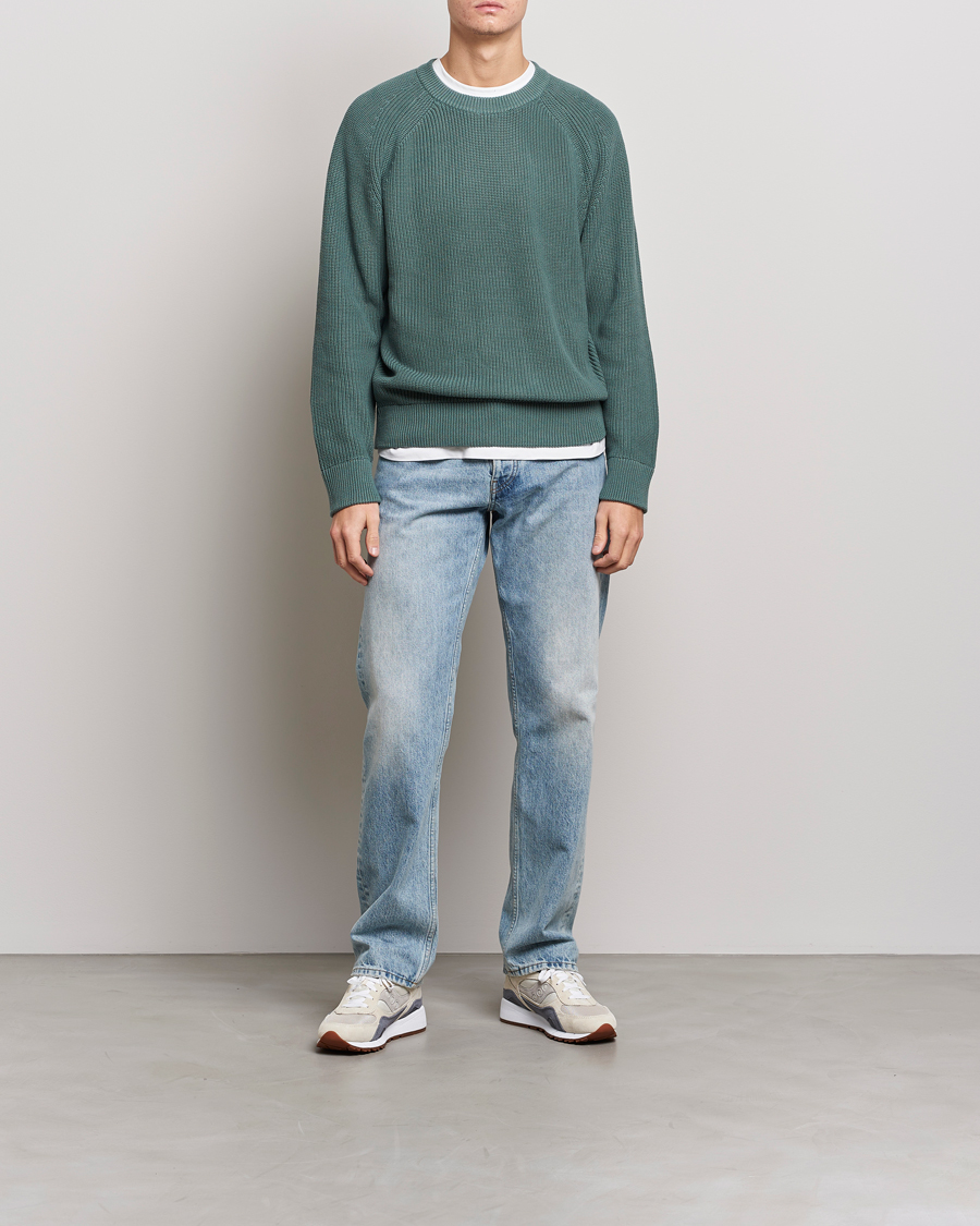 Herre | Gensere | NN07 | Jacobo Cotton Knitted Sweater Forest Mint