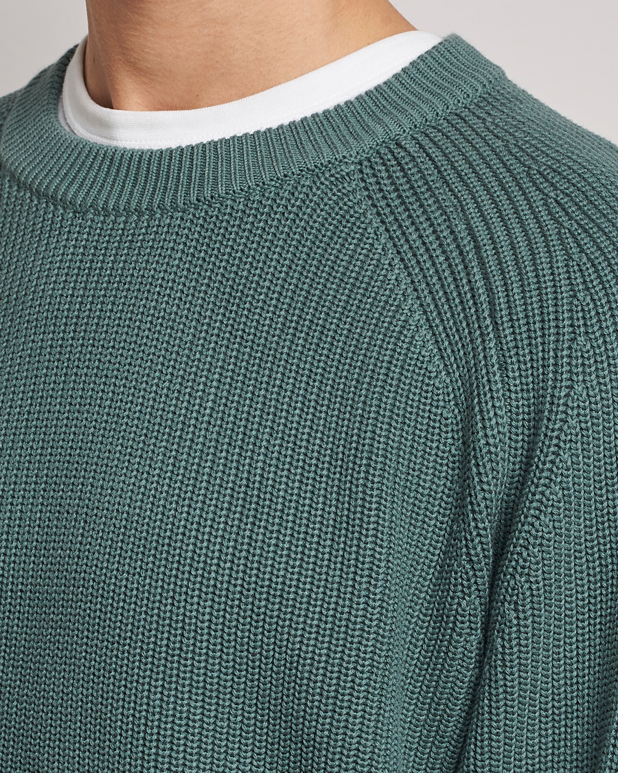 Herre | Gensere | NN07 | Jacobo Cotton Knitted Sweater Forest Mint