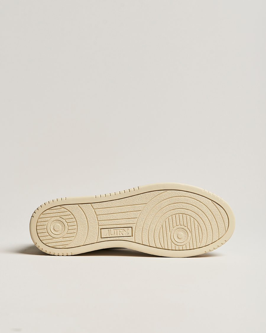 Herre | Sneakers | Autry | Medalist Low Super Soft Goat Leather Sneaker White/Green