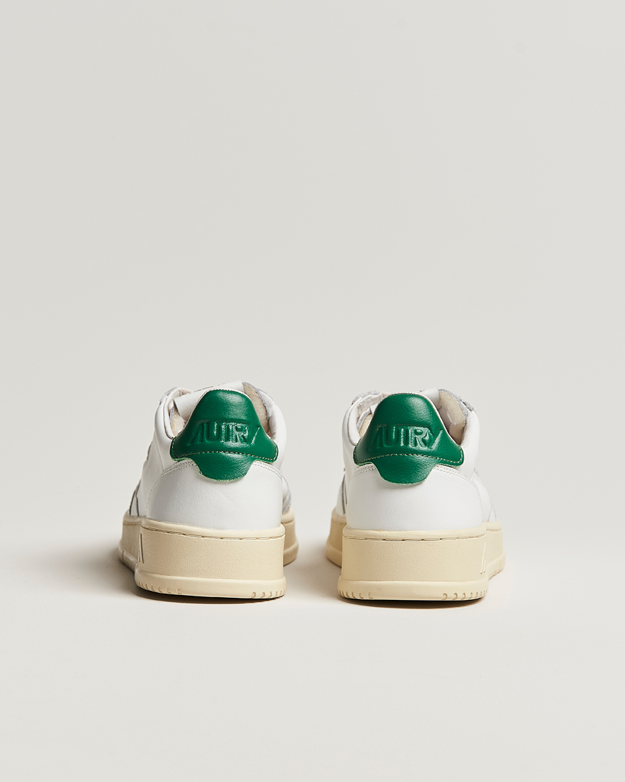 Herre | Sneakers | Autry | Medalist Low Super Soft Goat Leather Sneaker White/Green