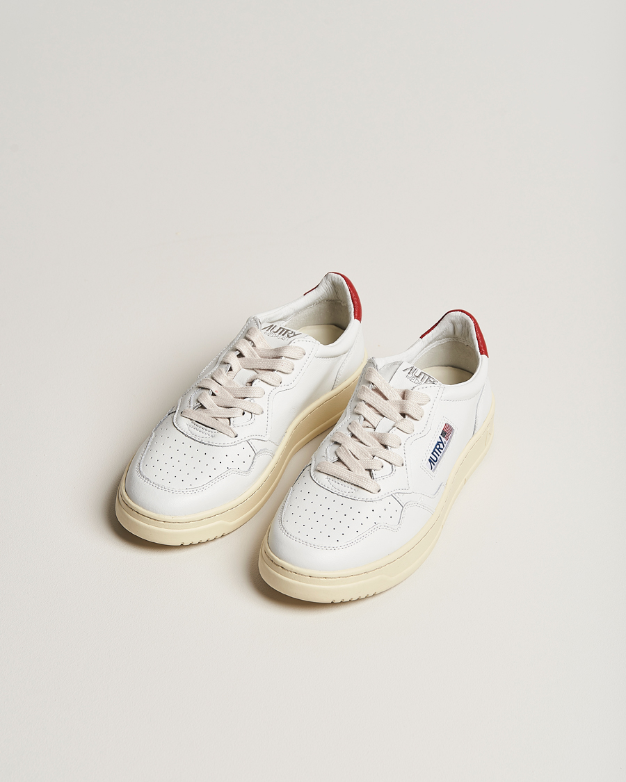 Herre |  | Autry | Medalist Low Leather Sneaker White/Red