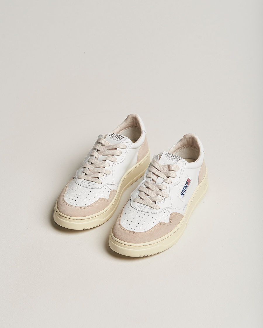 Herre | Hvite sneakers | Autry | Medalist Low Leather/Suede Sneaker White