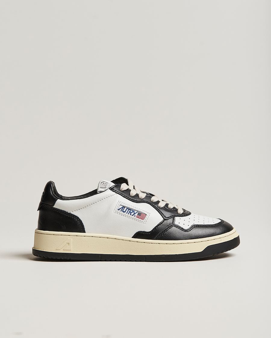 Herre |  | Autry | Medalist Low Bicolor Leather Sneaker White/Black