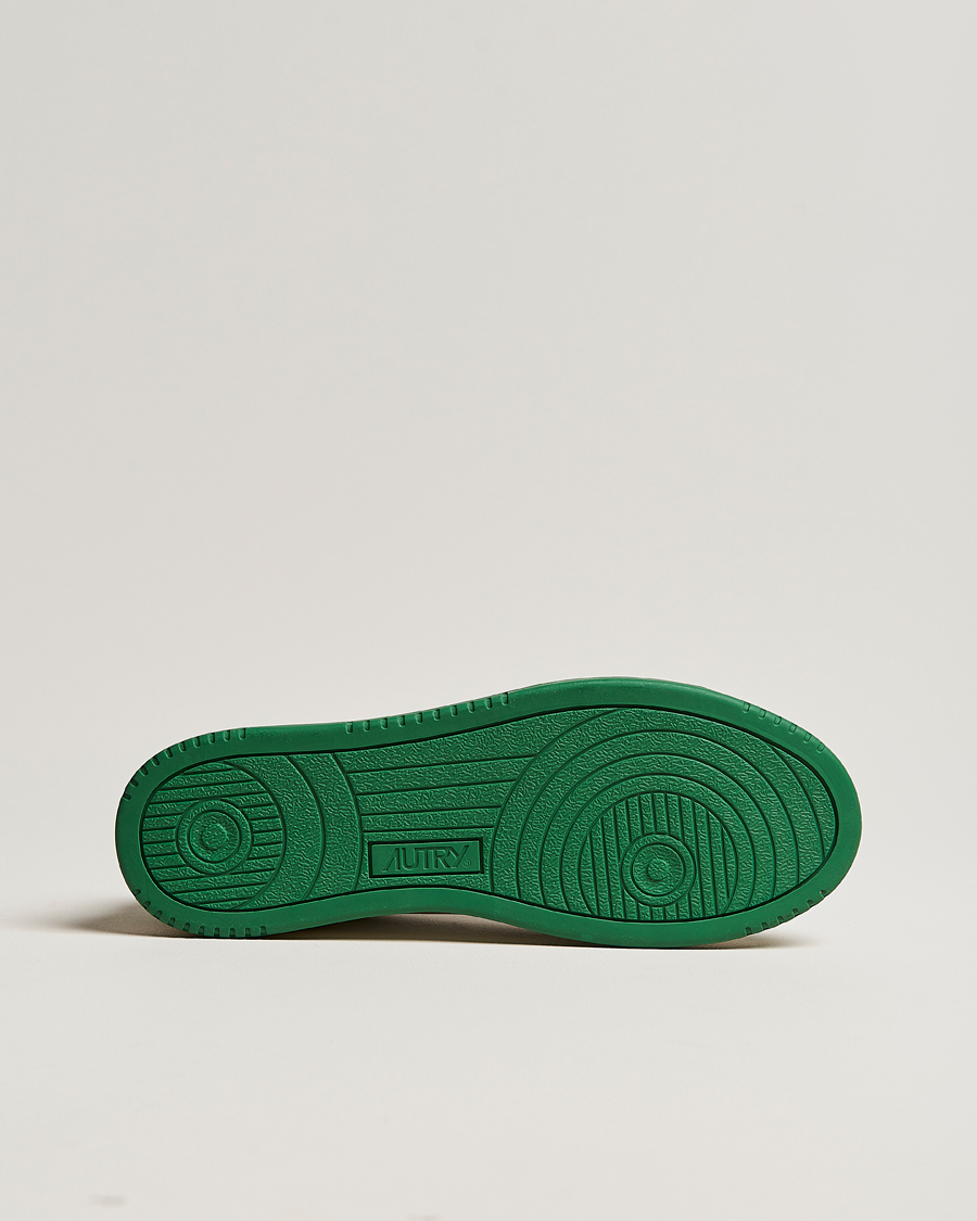 Herre | Autry Medalist Low Bicolor Leather Sneaker White/Green | Autry | Medalist Low Bicolor Leather Sneaker White/Green