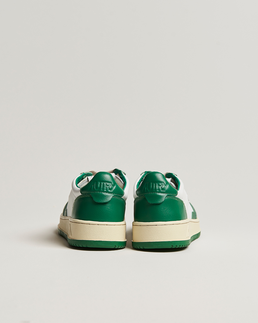 Herre | Autry Medalist Low Bicolor Leather Sneaker White/Green | Autry | Medalist Low Bicolor Leather Sneaker White/Green