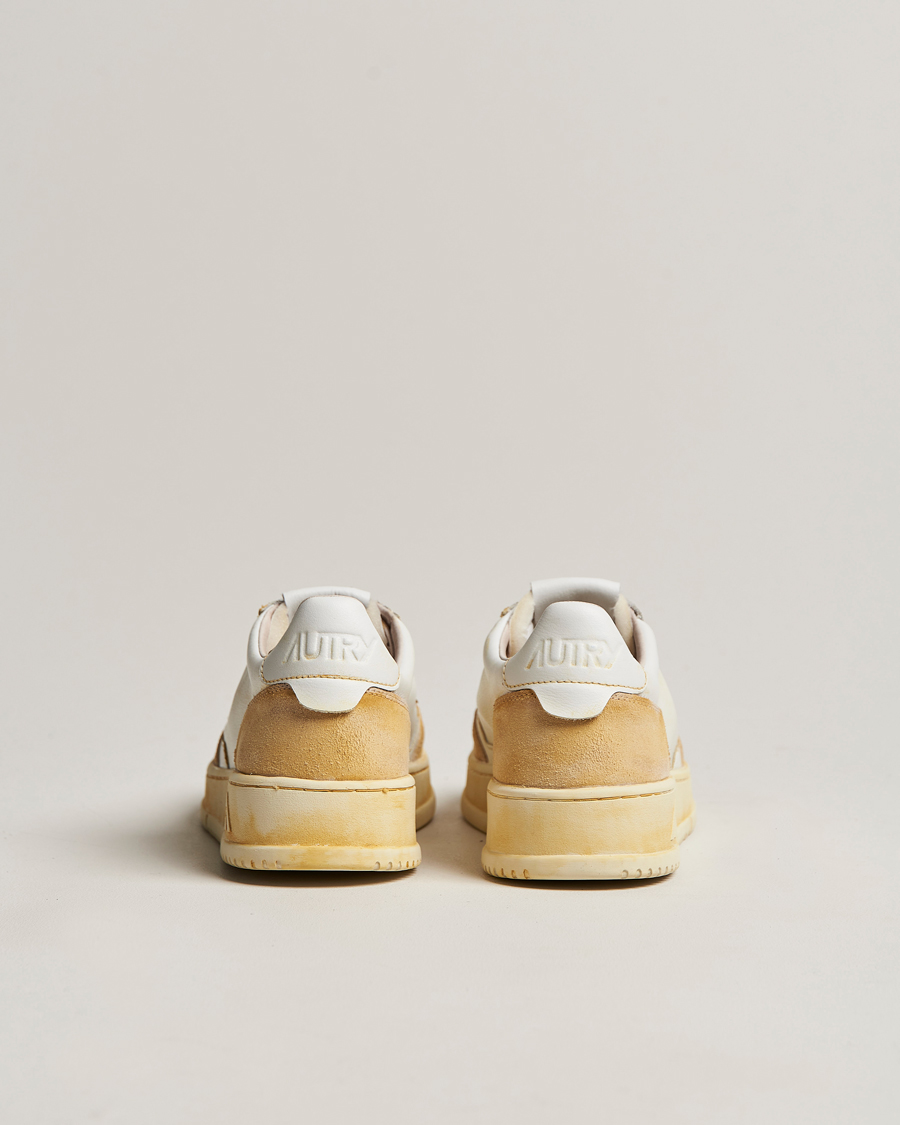 Herre | Autry Super Vintage Low Leather/Suede Sneaker Leat White | Autry | Super Vintage Low Leather/Suede Sneaker Leat White