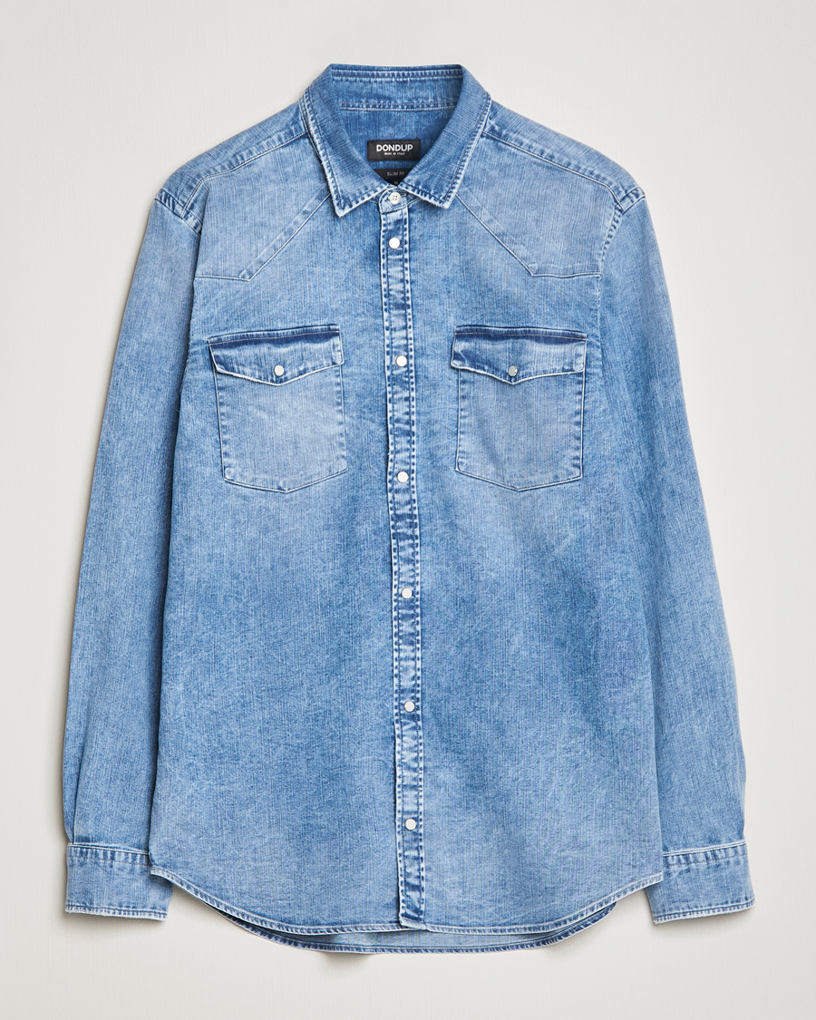 Herre | Skjorter | Dondup | Denim Shirt Light Blue