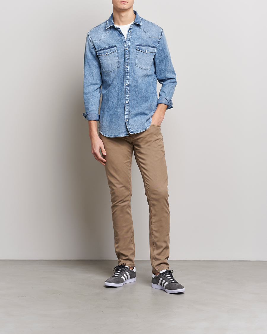 Herre | Skjorter | Dondup | Denim Shirt Light Blue