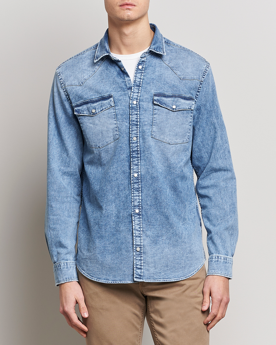Herre | Skjorter | Dondup | Denim Shirt Light Blue