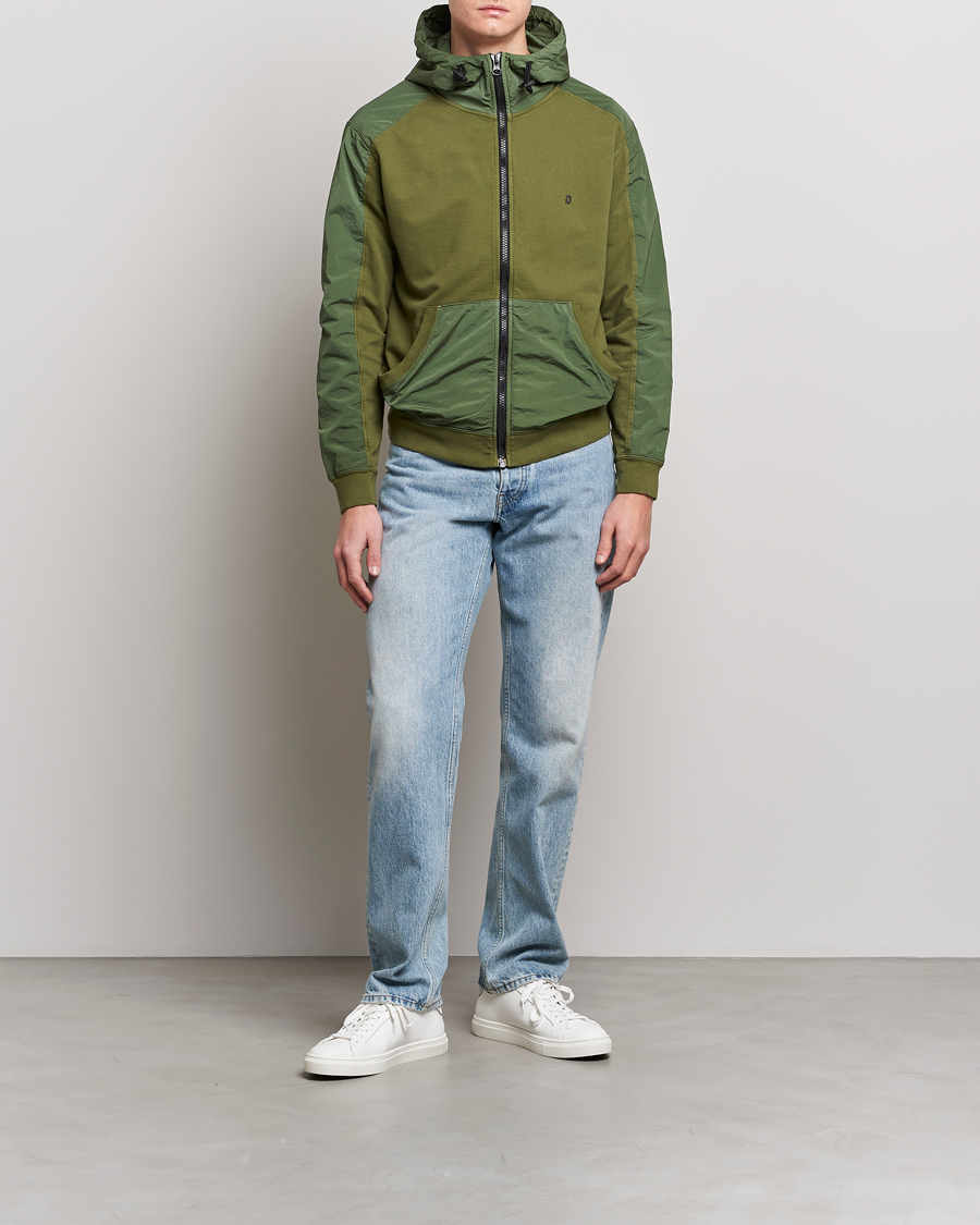 Herre | Gensere | Dondup | Full Zip Hoodie Jacket Olive
