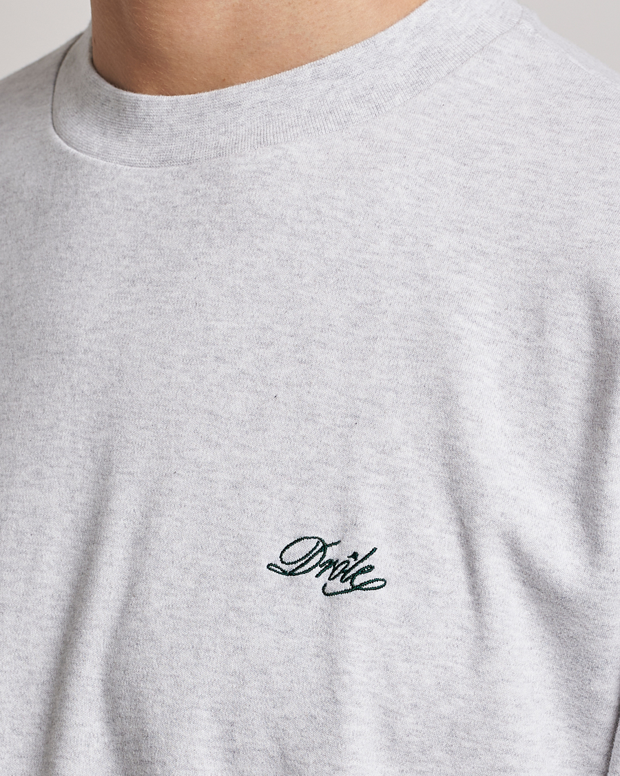 Herre | T-Shirts | Drôle de Monsieur | Signature T-Shirt Light Grey