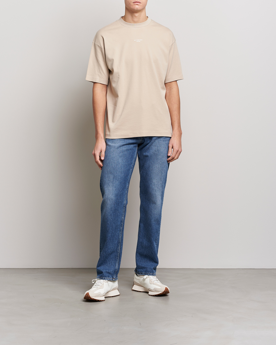 Herre | T-Shirts | Drôle de Monsieur | Classic NFPM T-Shirt Beige