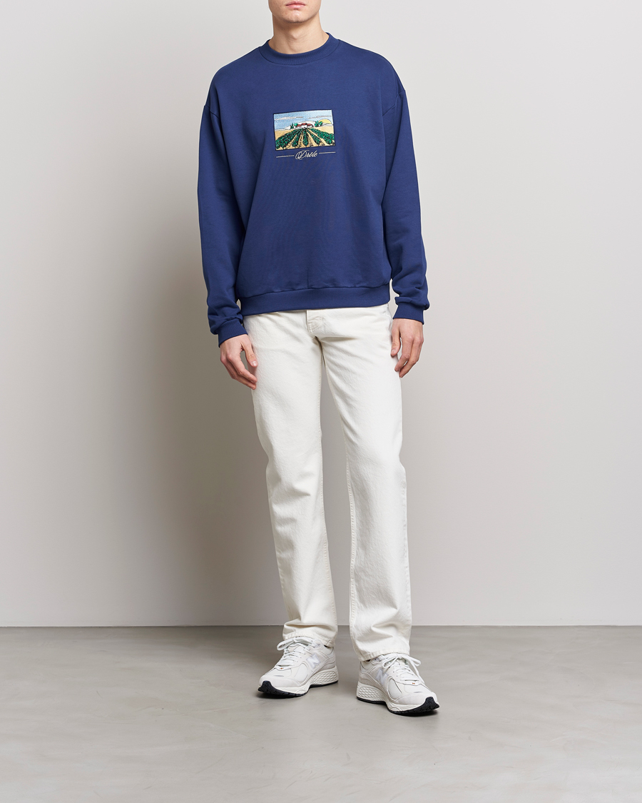 Herre | Gensere | Drôle de Monsieur | Vignes Embroidered Sweatshirt Navy