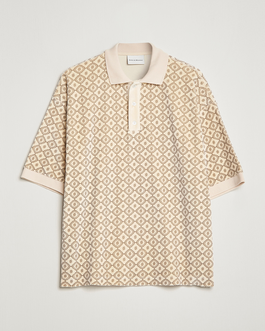 Herre | Pikéer | Drôle de Monsieur | Monogram Terry Polo Off White