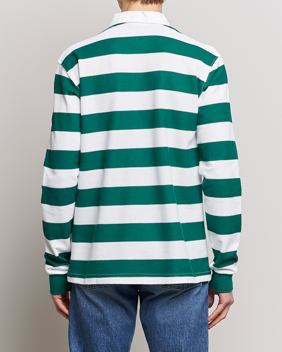 Herre | Gensere | Drôle de Monsieur | Le Polo Striped Rugby Shirt White/Green