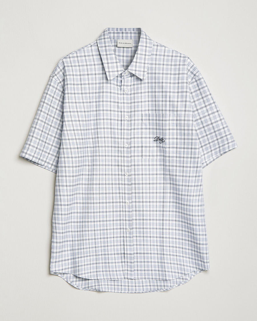 Herre | Skjorter | Drôle de Monsieur | Short Sleeve Signature Shirt Blue Check