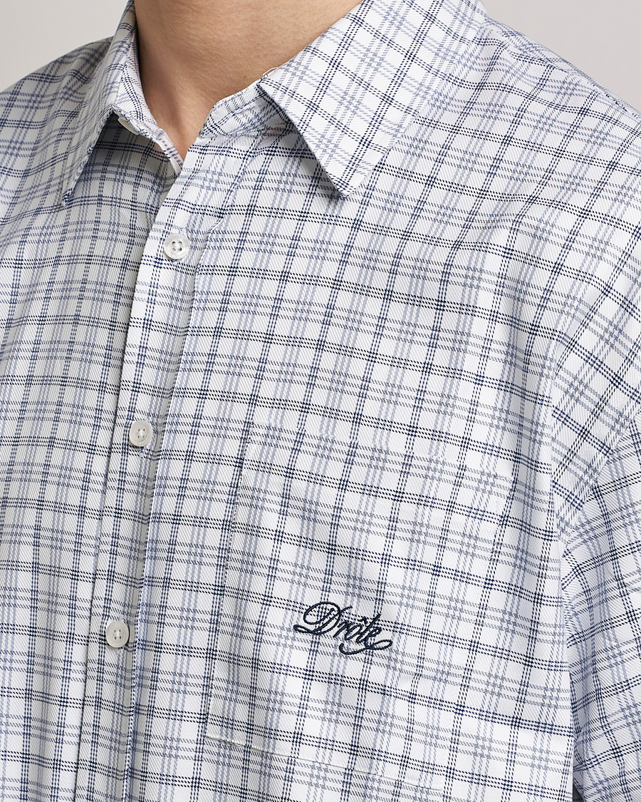 Herre | Skjorter | Drôle de Monsieur | Short Sleeve Signature Shirt Blue Check