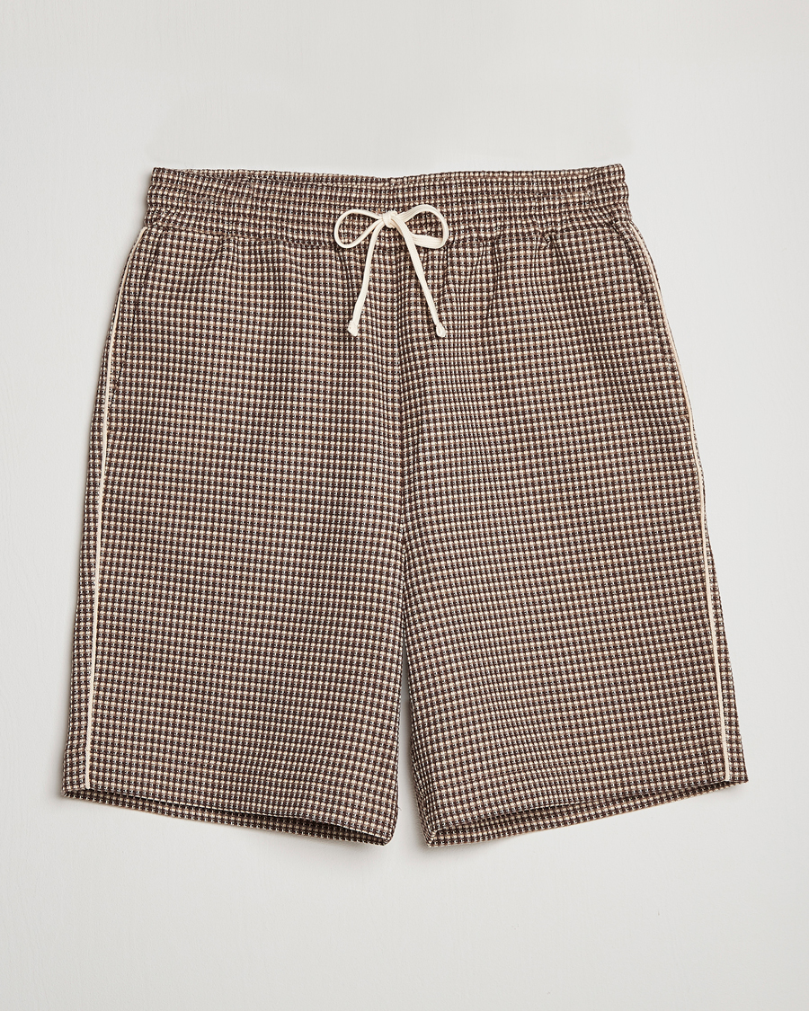 Herre | Shorts | Drôle de Monsieur | Jacquard Drawstring Shorts Brown