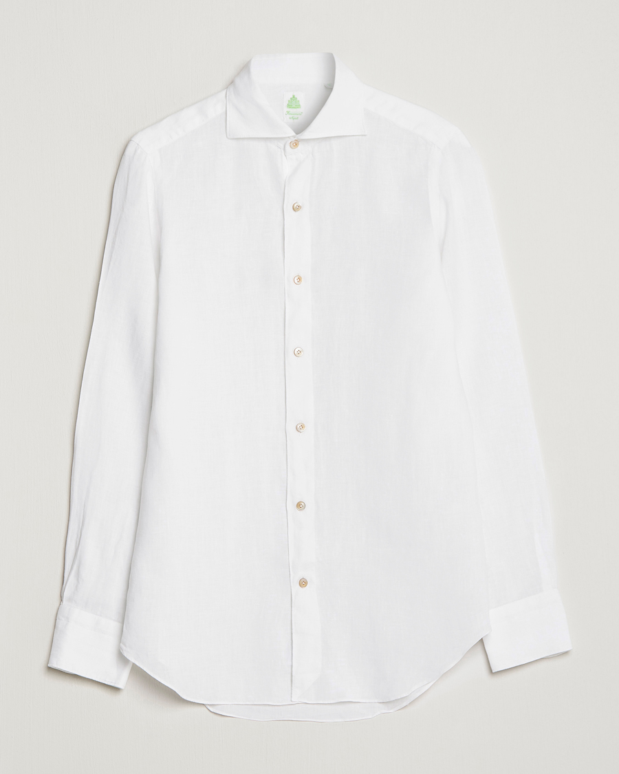 Herre | Skjorter | Finamore Napoli | Tokyo Slim Linen Shirt White