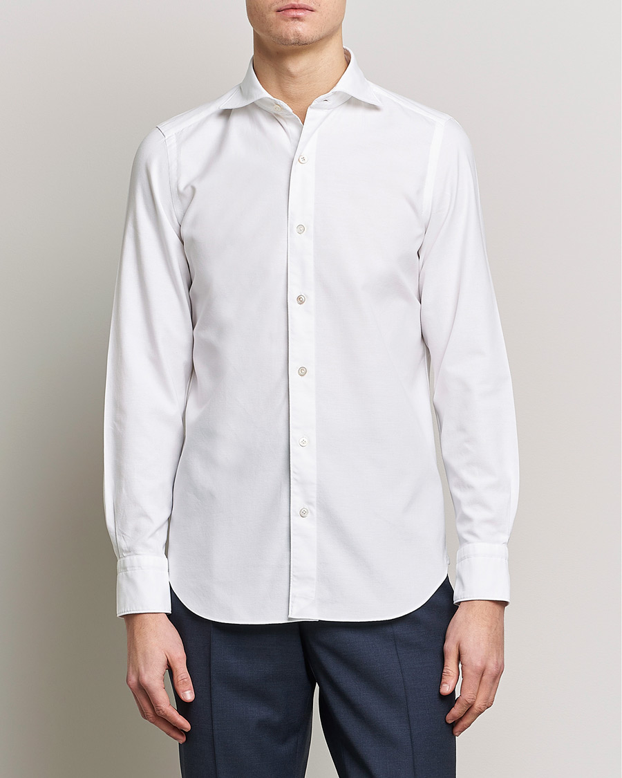 Herre |  | Finamore Napoli | Tokyo Slim Chambray Shirt White