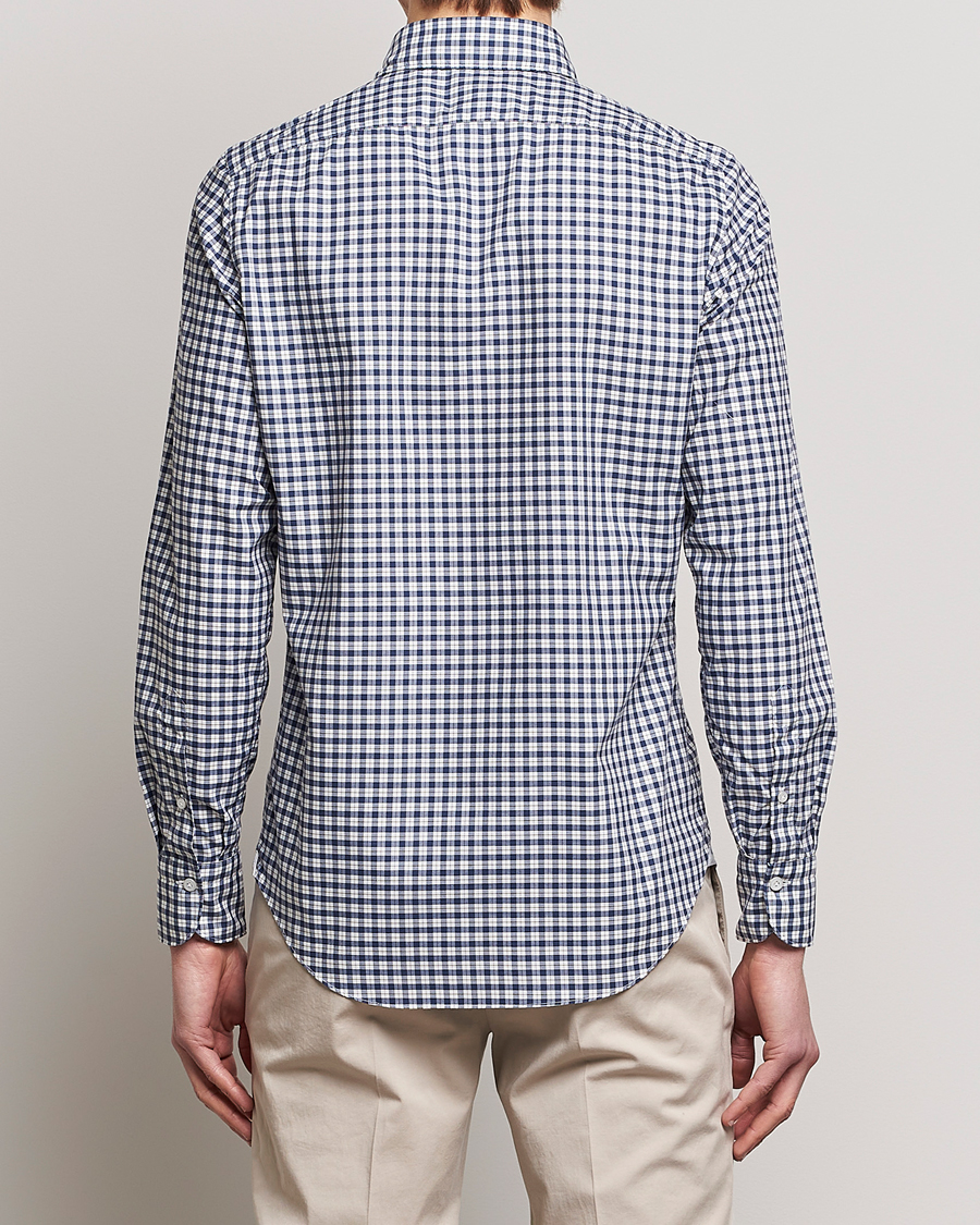 Herre | Skjorter | Finamore Napoli | Tokyo Slim Sport Shirt Blue Check