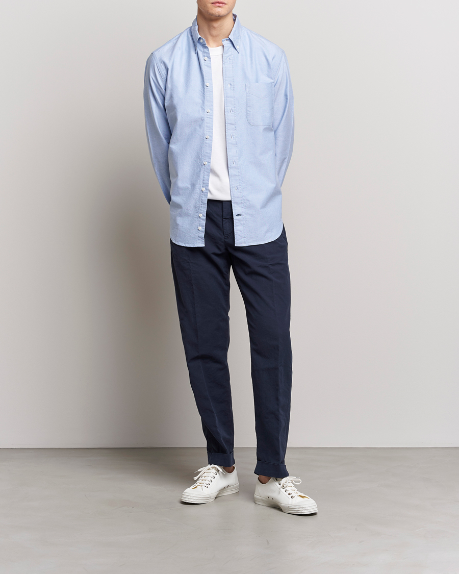 Herre | Skjorter | Gitman Vintage | Button Down Oxford Shirt Light Blue