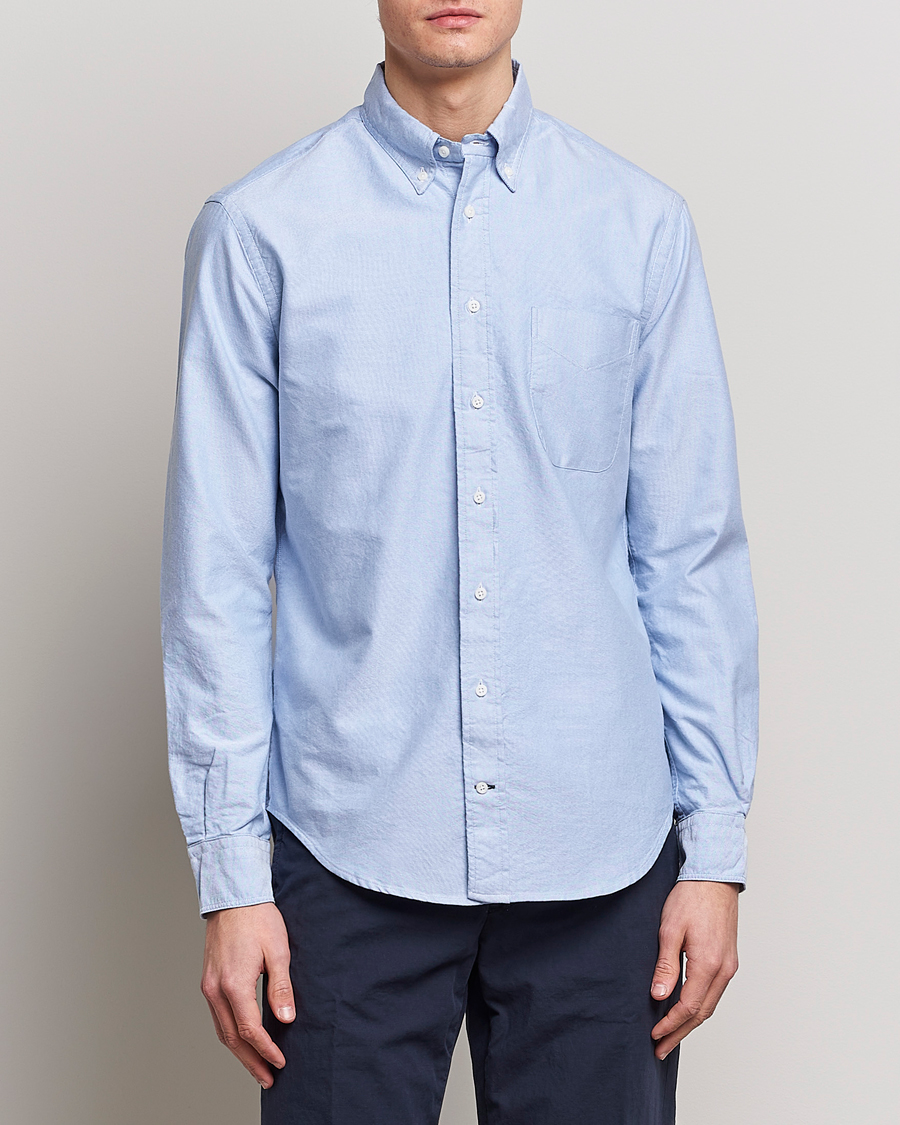 Herre | Skjorter | Gitman Vintage | Button Down Oxford Shirt Light Blue