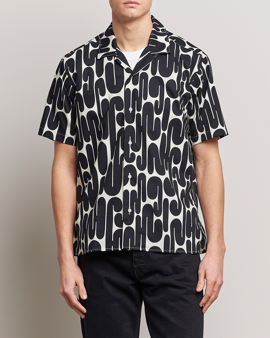 Herre |  | Gitman Vintage | Alexander Girard Camp Shirt Black/White