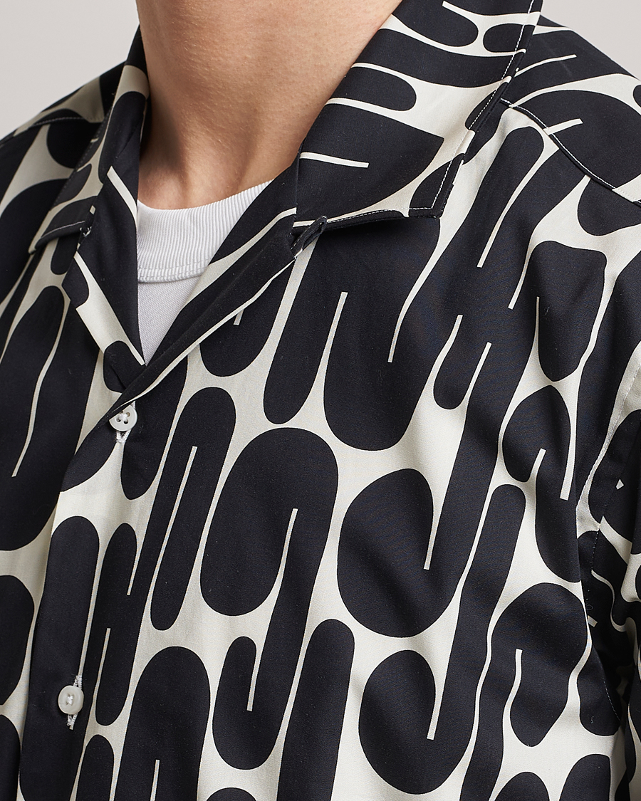 Herre | Skjorter | Gitman Vintage | Alexander Girard Camp Shirt Black/White